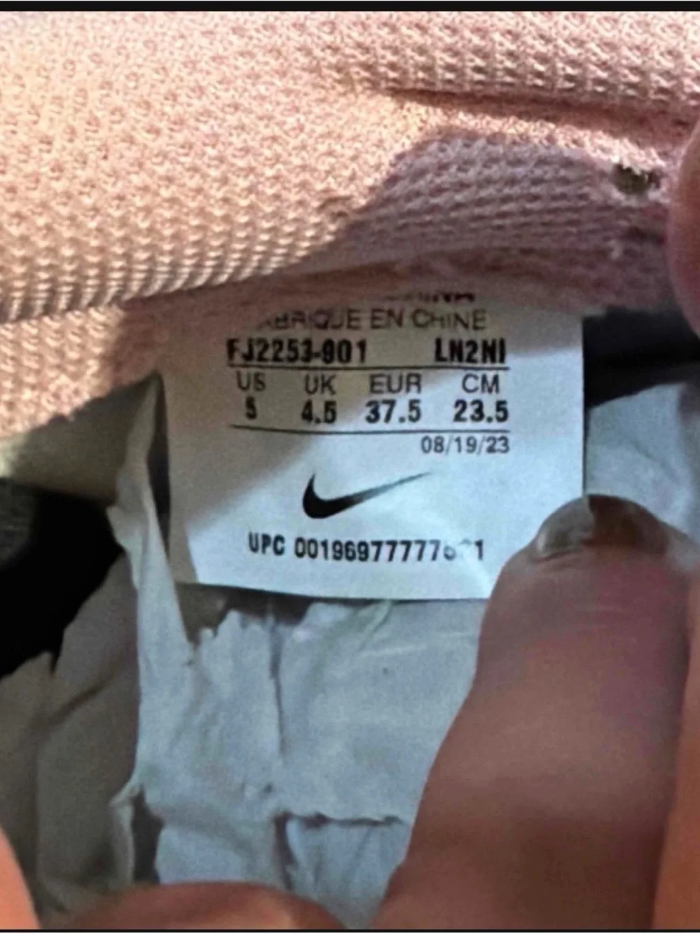 Nike Kids Pink Two-Tone Low-Top Sneakers